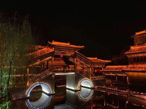 台儿庄古城夜景