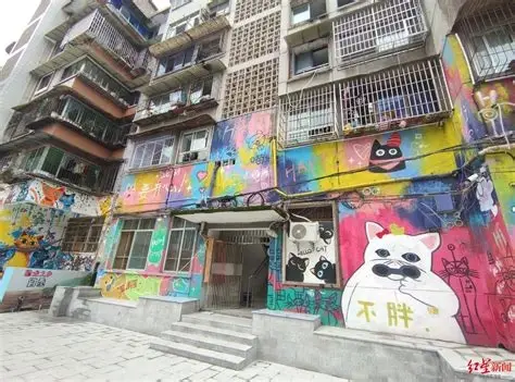 自贡涂鸦街猫猫巷
